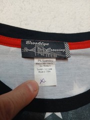 BROOKLYN CROSSING T-Shirt Mens XL Gray Distressed American Flag Short Sleeve