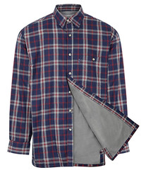 Champion Mens Check Stroud Winter Warm Country Mirco Fleece Lined padded Shirt