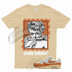 New ENERGY Shirt for Air Max 1 Master Magma Orange Light Bone Neutral Grey Sail