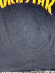 Rare Vintage PornStar Long Sleeve Shirt Flames Skater No Tag Stains See Pics