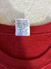 Vintage Russell Athletic 90s Blank Red Pullover Sweatshirt Unisex Size M