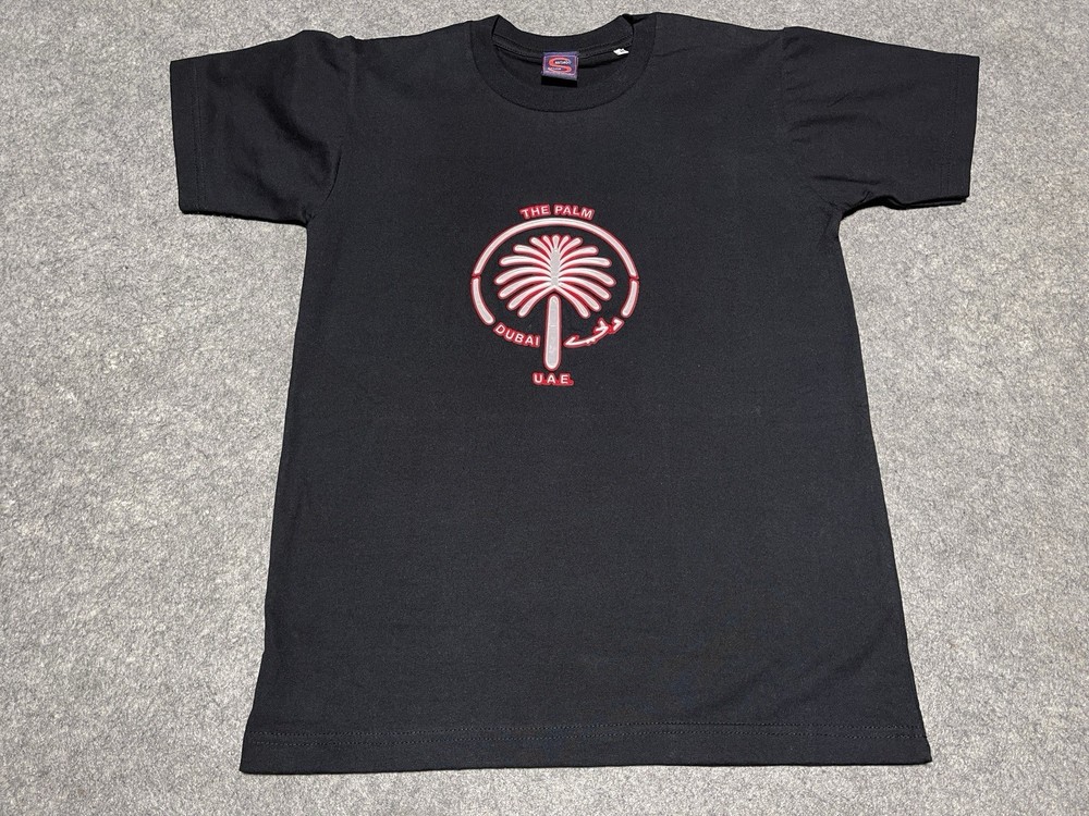 The Palm UAE Dubai Black Small Shirt archipelago artificial islands Persian Gulf