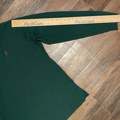 Vintage Polo Ralph Lauren XL Turtleneck Made in USA 90s Forest Green Red Pony
