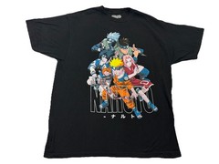 Naruto T-shirt Black Short Sleeve Mens XL