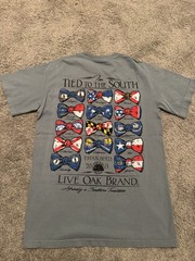 Live Oak Brand Comfort Colors T-Shirt Size Small Tied to The South NEW Gray