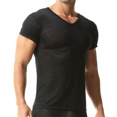 Men’s Breathable Short Sleeve T-shirts Ultra-thin Stretchy Daily Undershirt Tops