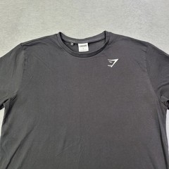 Gymshark T Shirt Mens Large Black Crew Neck Gym Workout Casual Logo