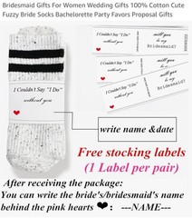 Bachelorette Party Gifts Bride Socks 6 Packs Bridesmaid Proposal Gifts Socks A1