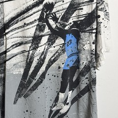 VINTAGE JORDAN RETRO 1 ALPHA UNC CAROLINA SHOT T SHIRT 2007 WHITE 3XL RARE!