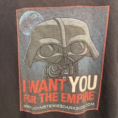 Family Guy X Star Wars Shirt M Blue Harvest Stewie Darth Vader I Want You Black