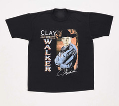 Vintage Clay Walker Music Star Cotton Black All Size Unisex Tee Shirt AG220