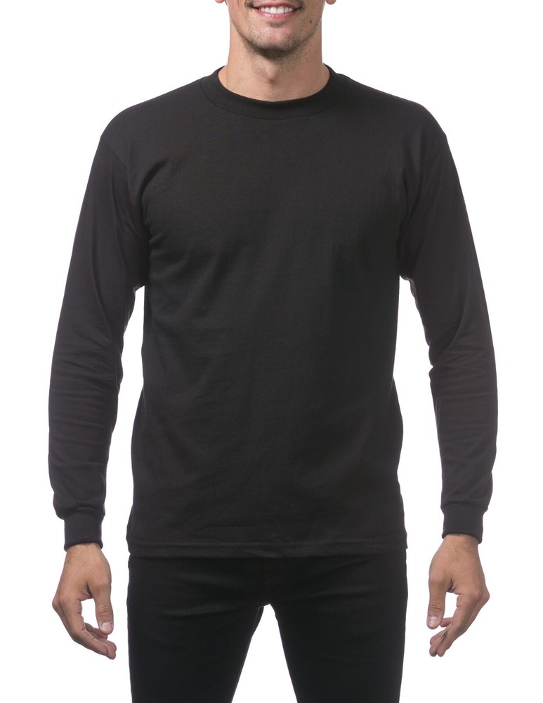 PRO CLUB Heavyweight Cotton Long Sleeve Crew Neck T-shirt SIZES (M-3XL)