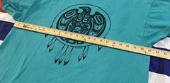 VTG Native American Pacific Northwest L Turquoise T-Shirt Dream Catcher w Eagle