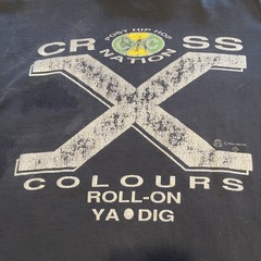 Vintage Cross Colours Shirt 90’s Single Stitch Black T-shirt Size M/L *See Pics*