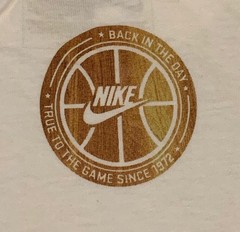 Nike Basketball, True to the Core, White Adult XL Graphic Swoosh Logo Tee Shirt