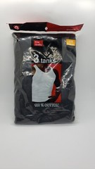 First Quality Tank Tops Medium Black 3pk