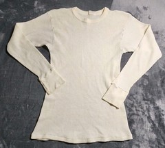 Vintage Handtex Shirt Mens Large White Long Underwear Waffle Knit
