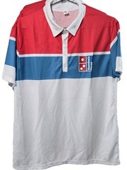 Domino’s Pizza Employee Red White Blue Work Shirt Size G