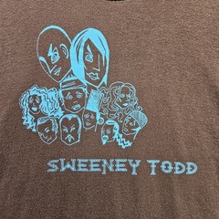 Sweeny Todd T Shirt American Apparel Made in USA Vintage 2XL Brown