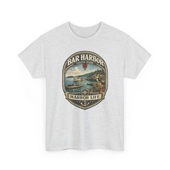 Bar Harbor Maine Harbor Life T-Shirt Coastal Nautical Travel Vintage Graphic Tee