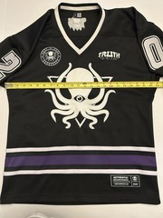 Deep Dark And Dangerous Truth DDD Hockey Jersey Large Black And Purple