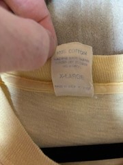 RARE True Vintage Nike 1970’s “Pinwheel Tag” T-Shirt Yellow XL Made in USA Faded