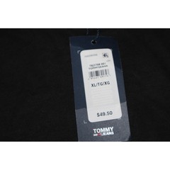 Tommy Hilfiger Jeans Long Sleeve Shirt Mens XL Black Flag Patch Logo NEW