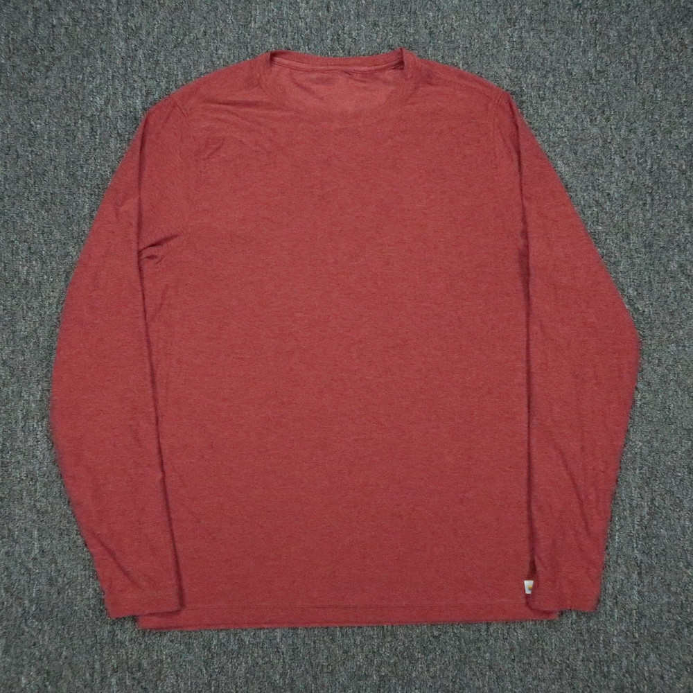 Vuori Shirt Mens Medium Red Strato Tech Tee Long Sleeve Crew Neck V178