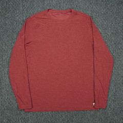 Vuori Shirt Mens Medium Red Strato Tech Tee Long Sleeve Crew Neck V178