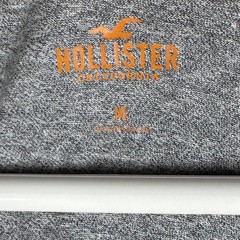 Hollister Mens Tank Top Gray Orange Geometric Tribal Print Sleeveless Shirt M