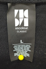 Ascolour Men Shirt Large Black Printed 100% Cotton Short Sleeve Classic Fit Tee