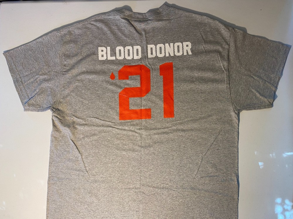 American Red Cross Blood Donor 21 Baseball XL T-Shirt – Blood Donation Shirt