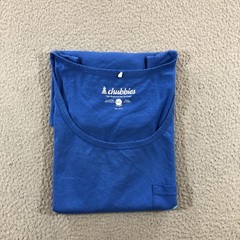 Chubbies Shirt Mens 2XL Blue Tank Top Pocket Weekend Has Arrived 80s Retro Style