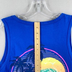 Chubbies Mens Tank Top Size Small Blue Ocean Wave Beach Graphic Sleeveless Tee