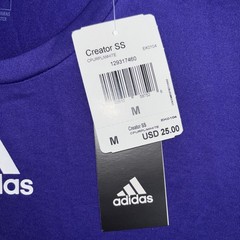 Adidas Mens Creator Tee, Sz Med, Purple/White