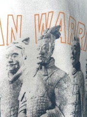 Xian Warriors China T Shirt Terracotta Lifting Large Pandak Mens Vintage