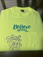 Wolverine Homemade Stencil T-shirt Neon Lime Medium Cotton Short Sleeved NWOT