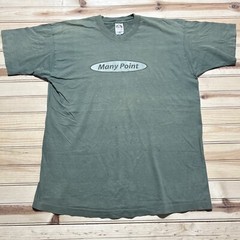 Vintage 90s “ Many Point ” Scout Camp Faded Green Single Stitch Shirt Size XL
