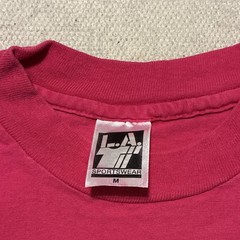 Vintage Pink California Fish Nature Graphic Print Cotton Knit Crew Tee M 90s