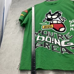 First Row Shirt Mens Green Lg spring break Double sided Streetwear Y2K Varsity