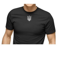Ukraine Golden Trident Coat of Arms Logo T-shirt, Zelensky Trident Military Tee
