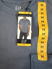 Gap Men’s Comfortable Fit Classic Crew Neck Washed Pocket T-Shirt NWT Size M