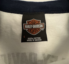 Harley Davidson Motorcycles Tshirt Mens L White Freedom Of Choice Overseas Tour
