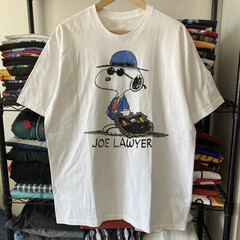 Rare Snoopy Joe Lawyer Cartoon White Tee