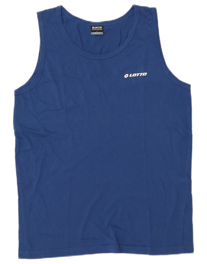 Lotto Mens Vest Top Large Blue Cotton BK07