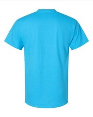 Hanes 5250 4XL 5XL Authentic Short Sleeve Men’s Cotton T-Shirt Aquatic Blue