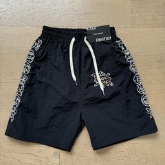 Mixed Emotion Letter Print Beaded Knitted Short-Sleeved Shirt and Casual Shorts