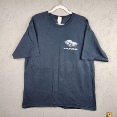 Vintage Corvette Shirt Mens XL Blue Tools Trade Graphic Classic Car Muscle 90s