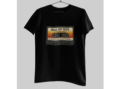 Mens 50th Birthday Shirt Best Of 1975 Retro Cassette Tape Music 50 Year Old
