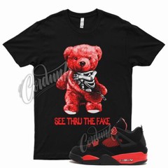 Black THRU T Shirt for Air J1 4 Red Thunder Gym Varsity Iconic 1 14